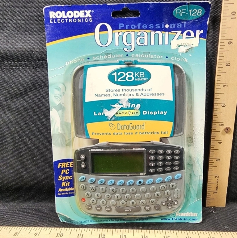 Vintage Rolodex Electronic Executive Organizer Franklin RF-128 New Sealed